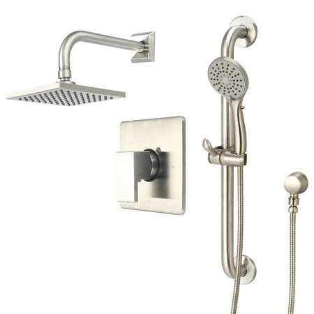 PIONEER Single Handle Shower Trim Set W/Handheld in PVD Brushed Nickel TD-4MO300-ADA-BN